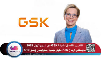 التقرير المفصل لشركة GSK في الربع الاول 2025 ..باجمالي ارباح 7.36 مليار جنيه إسترليني ونمو 10%