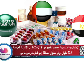 الإمارات والسعودية ومصر يقودو ثورة الاستثمارات الأدوية العربية 5.4 مليار دولار تحوّل المنطقة إلى قطب دوائي عالمي