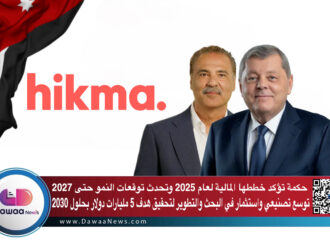 حكمة تؤكد خططها المالية لعام 2025 وتحدث توقعات النمو حتى 2027: توسع تصنيعي واستثمار متزايد في البحث والتطوير لتحقيق هدف 5 مليارات دولار بحلول 2030