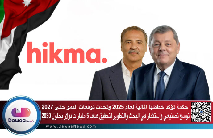 حكمة تؤكد خططها المالية لعام 2025 وتحدث توقعات النمو حتى 2027: توسع تصنيعي واستثمار متزايد في البحث والتطوير لتحقيق هدف 5 مليارات دولار بحلول 2030