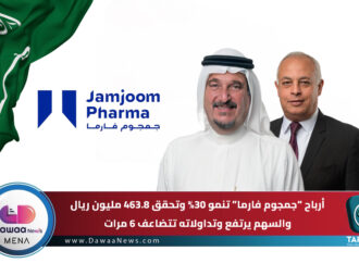 أرباح “جمجوم فارما” تنمو 30% إلى 463.8 مليون ريال… والسهم يرتفع وتداولاته تتضاعف 6 مرات