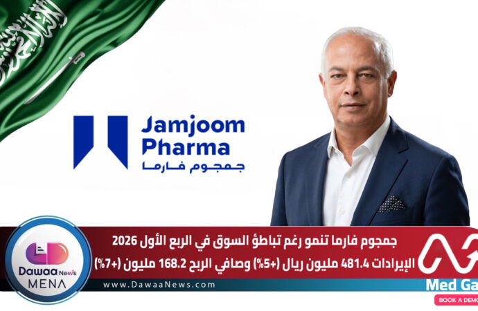 جمجوم فارما تنمو رغم تباطؤ السوق: الإيرادات 481.4 مليون ريال (+5%) وصافي الربح 168.2 مليون (+7%)